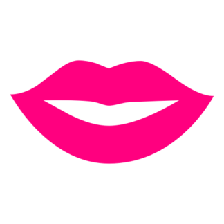 Kiss Lips Decal (Hot Pink)